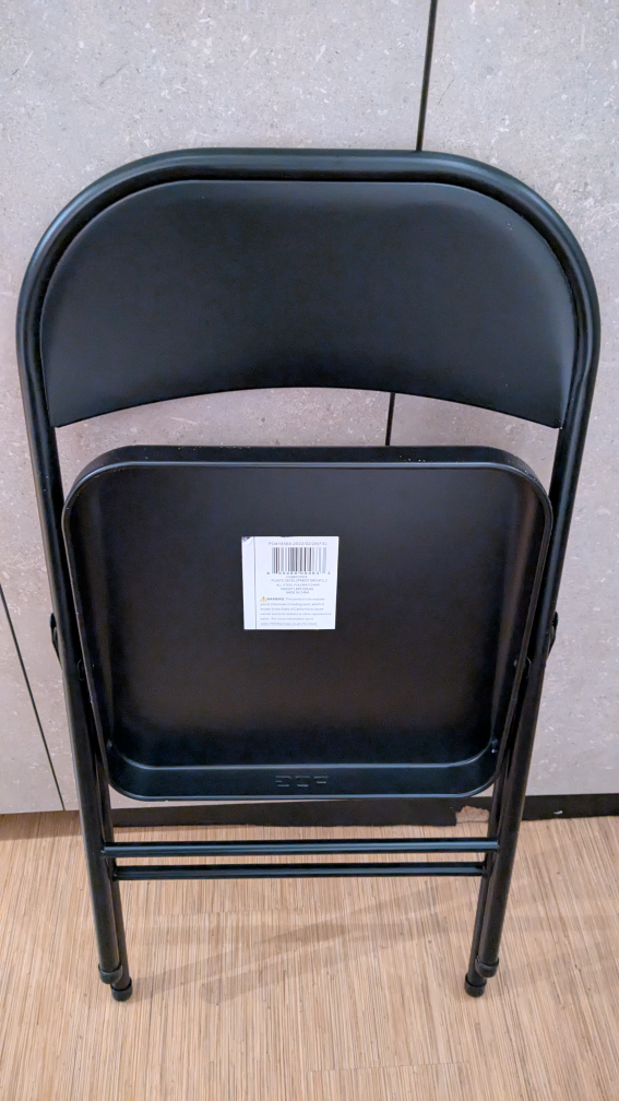 Black Metal Folding Chair - photo 4