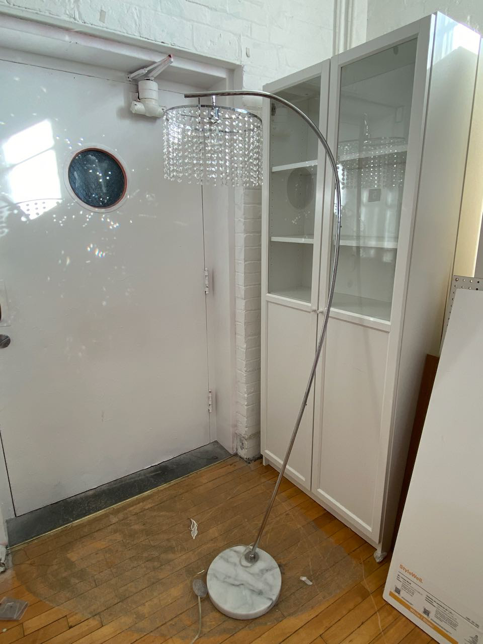 Gorgeous standing lamp with crystal beads