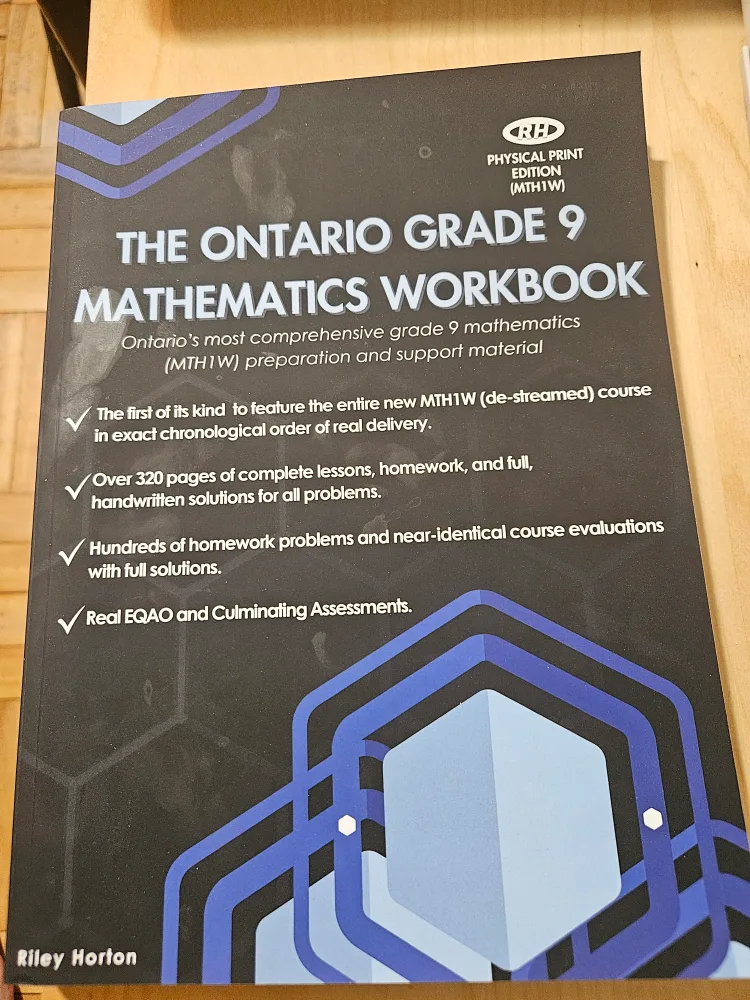 BN)Ontario Grade 9 Mathematics Workbook (MTH1W) thumbnail