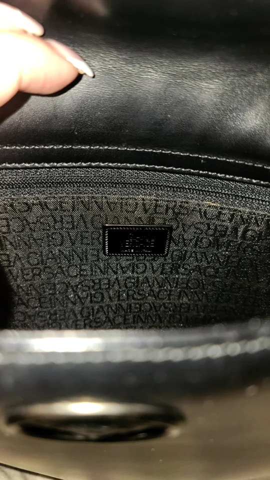 Vintage Gianni Versace Black Leather Handbag image indicator(4)