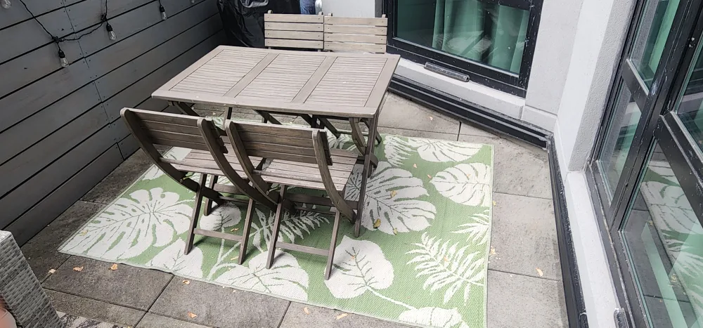 Outdoor Foldable Patio Table and 4 Chairs Set image indicator(4)