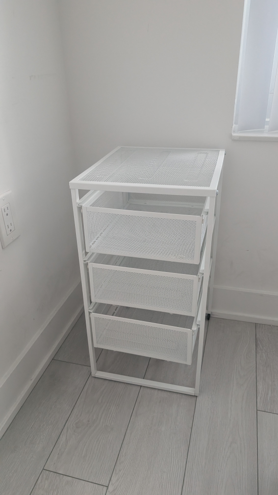 IKEA LENNART White Metal 3-Drawer Organizer