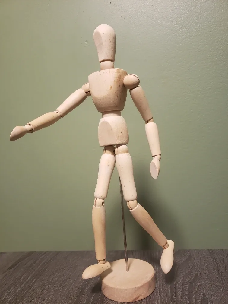 Mini Wooden Artist's Mannequin thumbnail