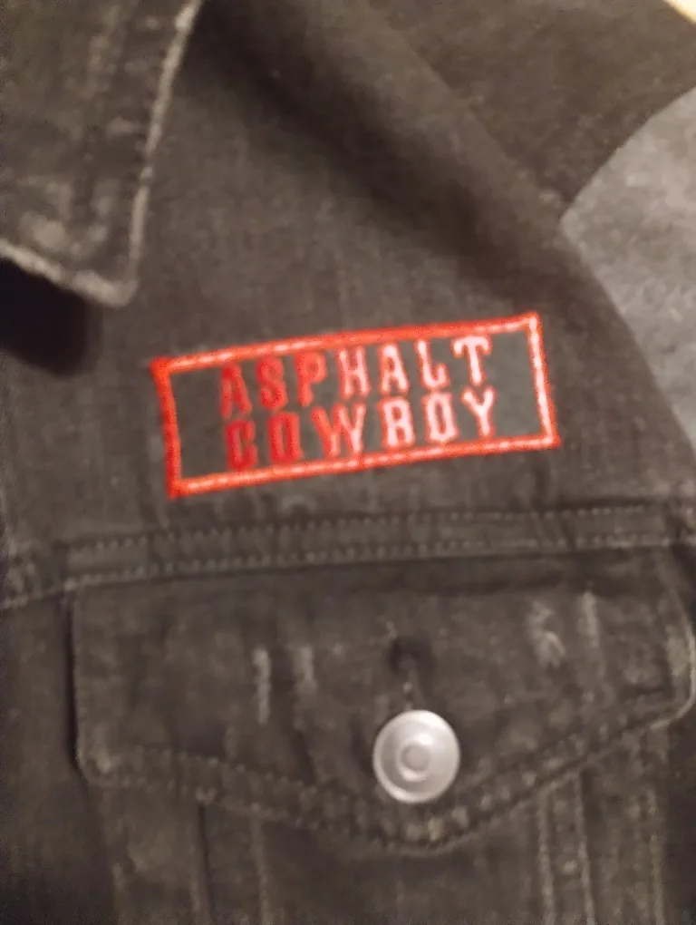 Black Denim Jacket with Patches image indicator(3)