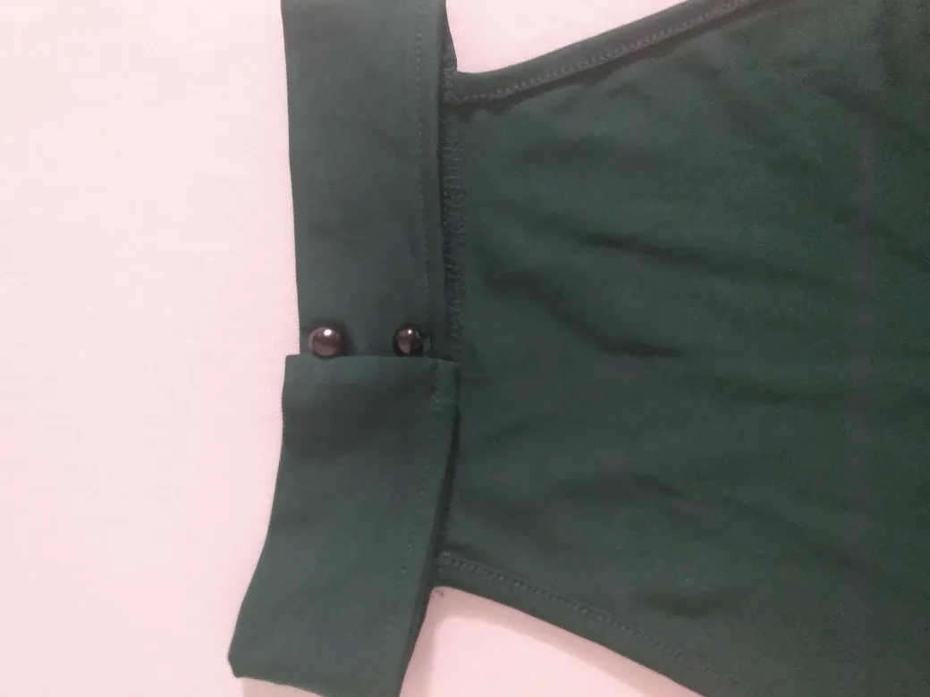 Halter Neck Tie Back Crop top-Dark Green-XL image indicator(4)