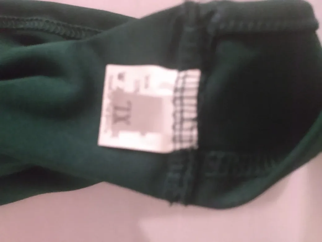 Halter Neck Tie Back Crop top-Dark Green-XL image indicator(6)