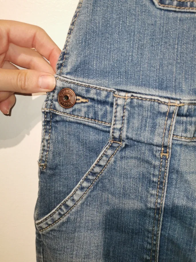 Girls' OshKosh B'Gosh Denim Overalls - Size 10a image indicator(5)