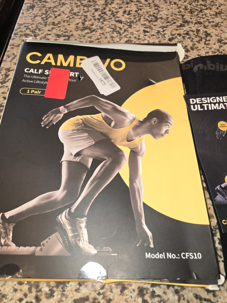 CAMBIVO Calf Sleeves - Black - Size M