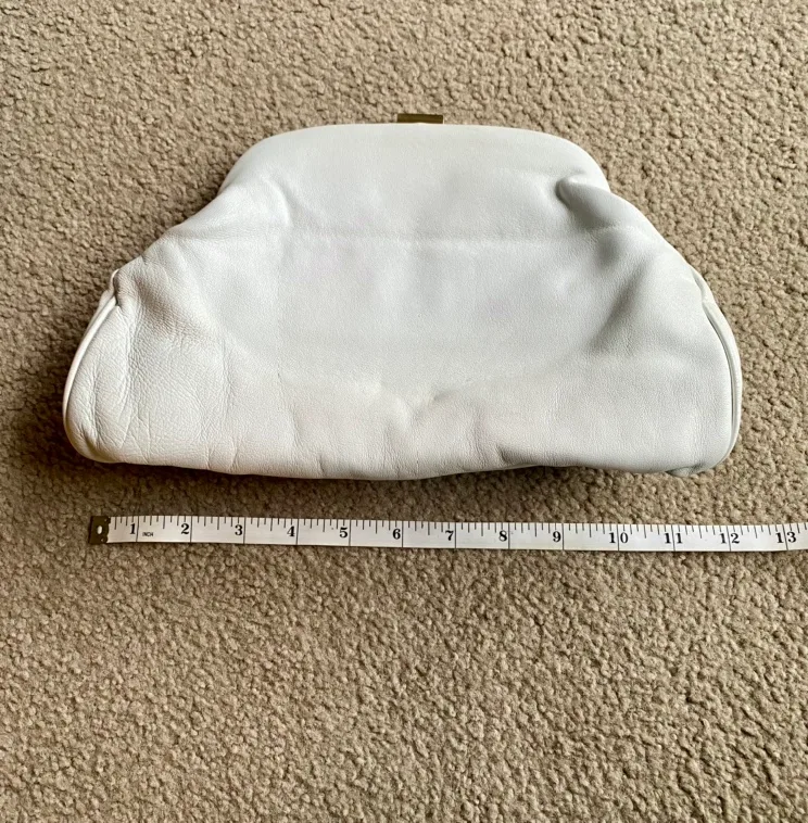 Danier White Leather Clutch image indicator(8)