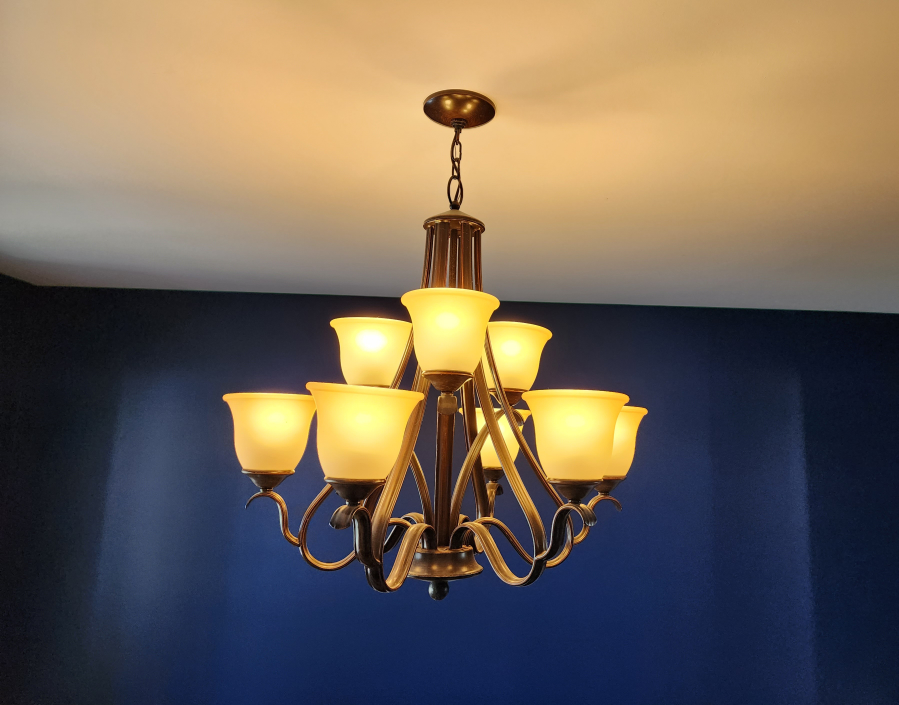 FREE 8-Light Chandelier, Bronze Finish