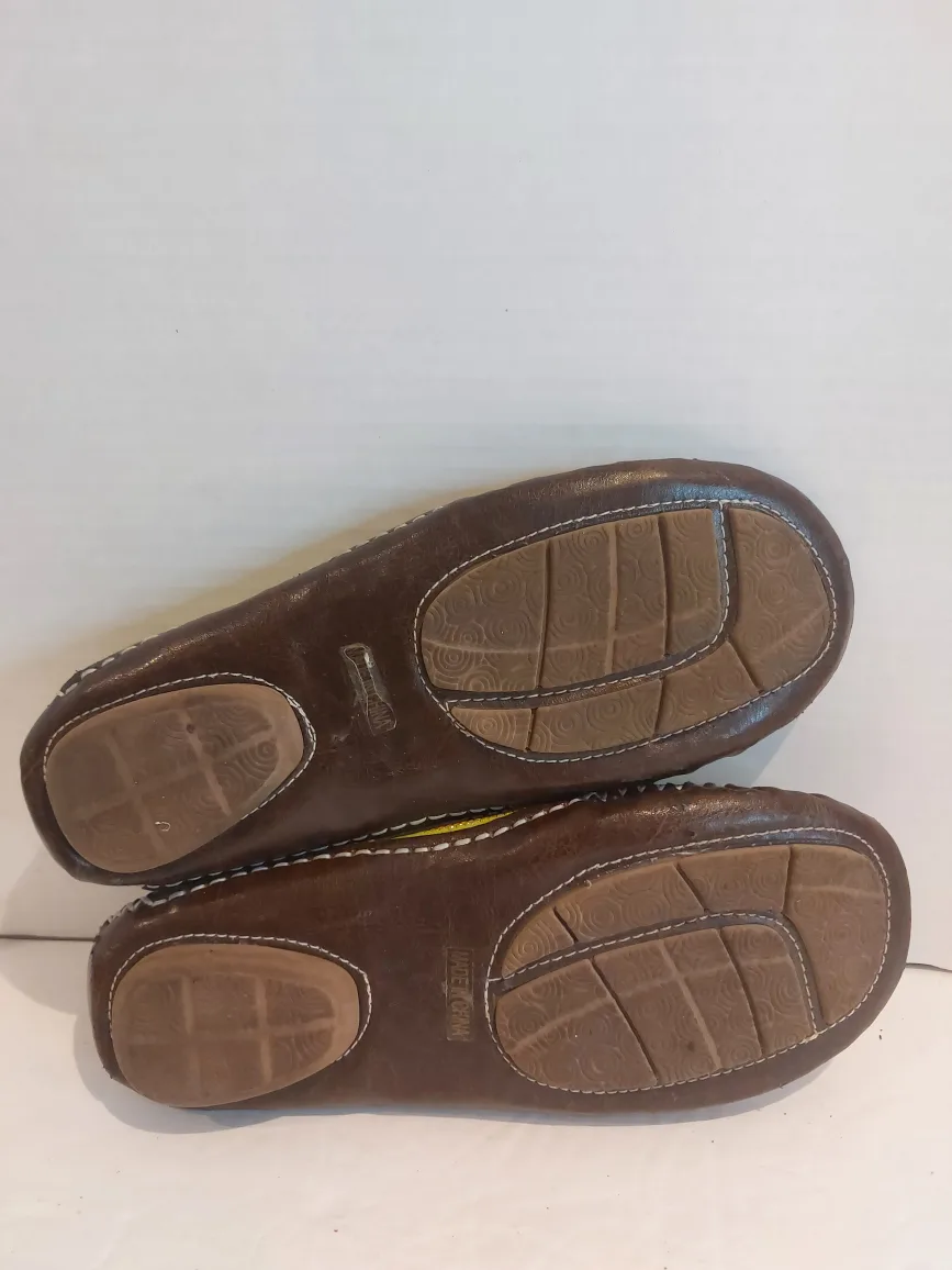 Lime Green Leather Loafers with Beaded Detail image indicator(5)