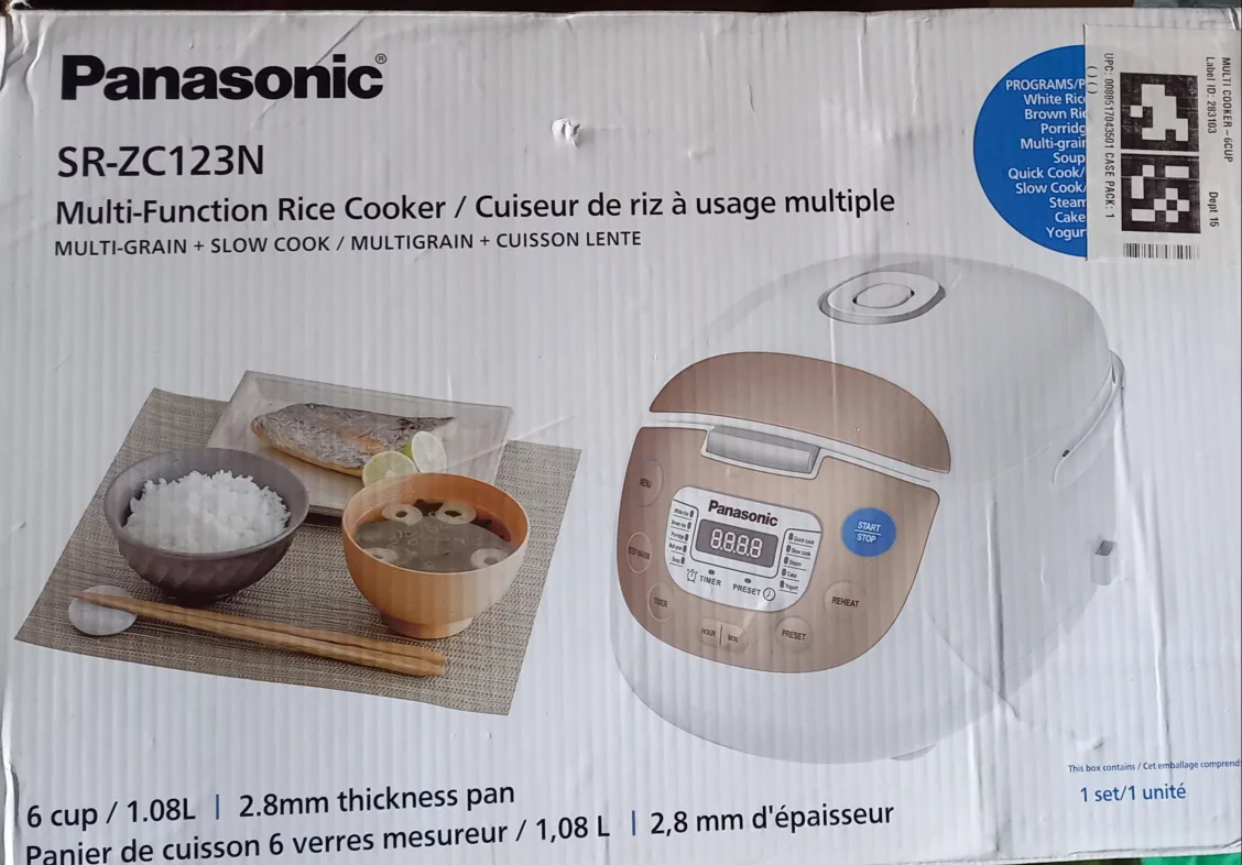 Panasonic SR-ZC123N Multi-Function Rice Cooker thumbnail