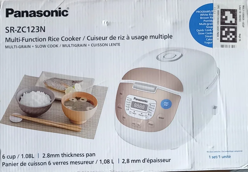 Panasonic SR-ZC123N Multi-Function Rice Cooker image indicator(2)