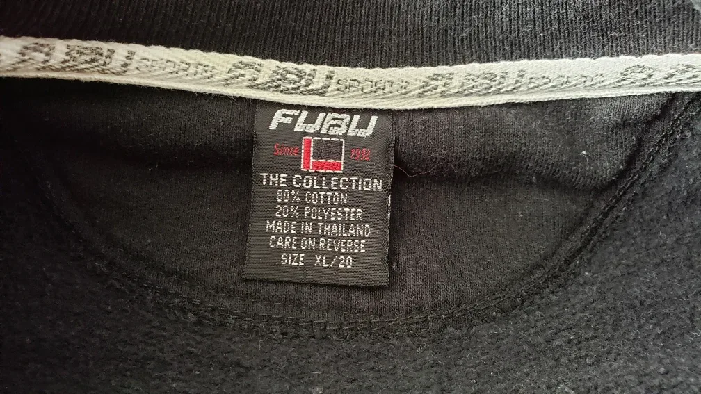 Vintage FUBU Black Crewneck Size Kids XL #freecycle image indicator(3)