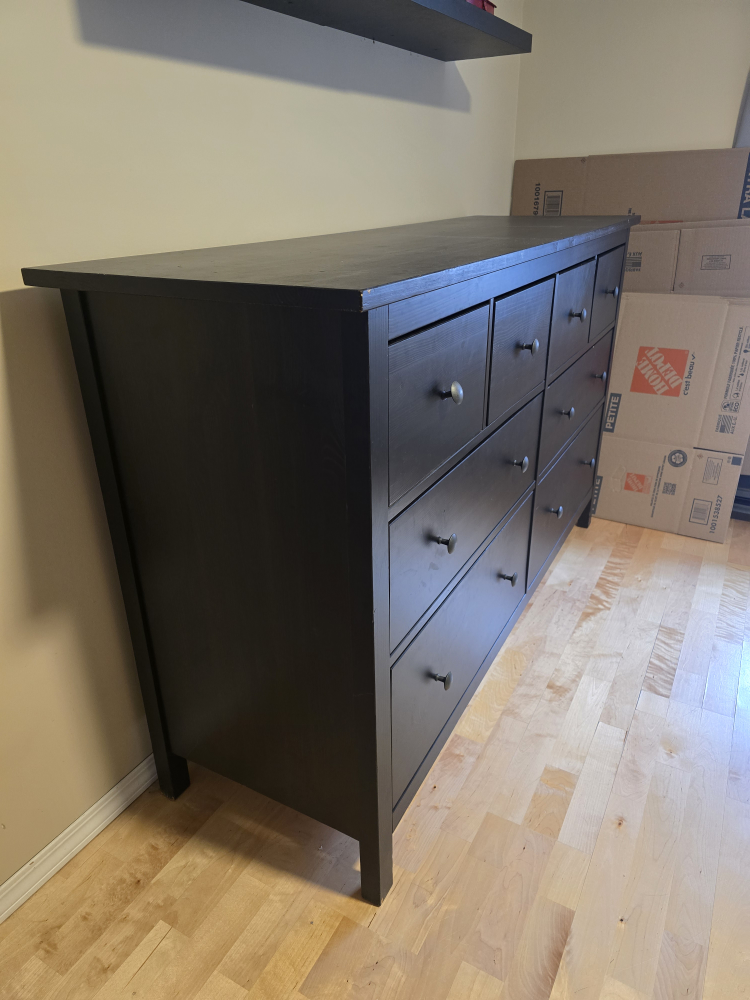 IKEA MALM Black-Brown 8-Drawer Dresser
