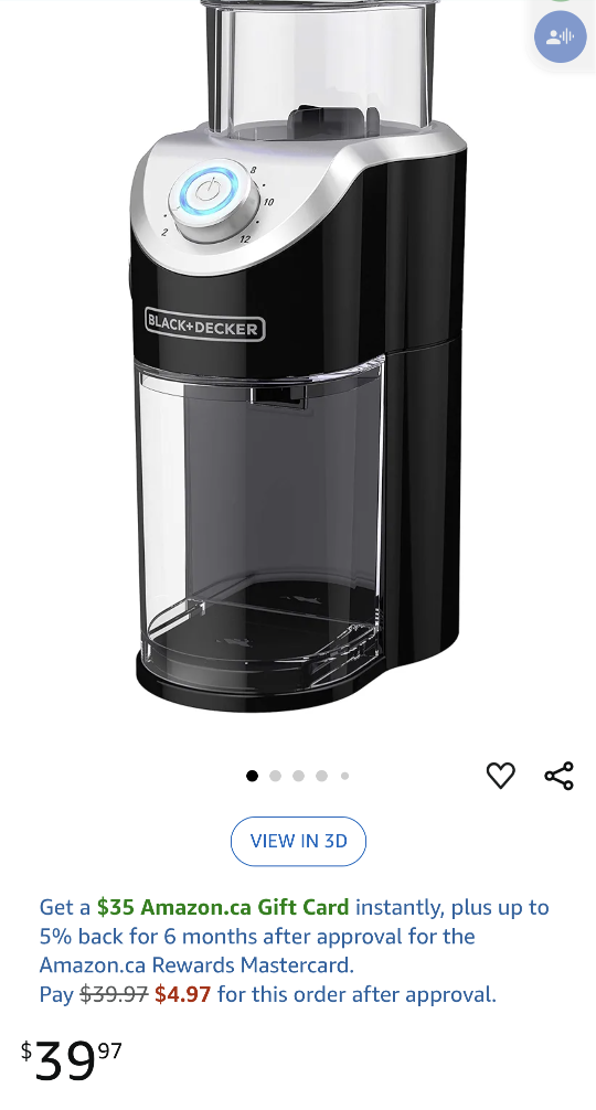 Black+Decker Burr Mill Coffee Grinder - CBM310BD - photo 4