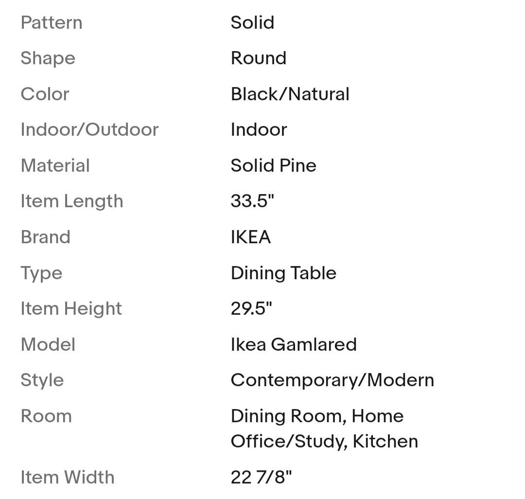 IKEA Gamlared Round Dining Table - photo 2