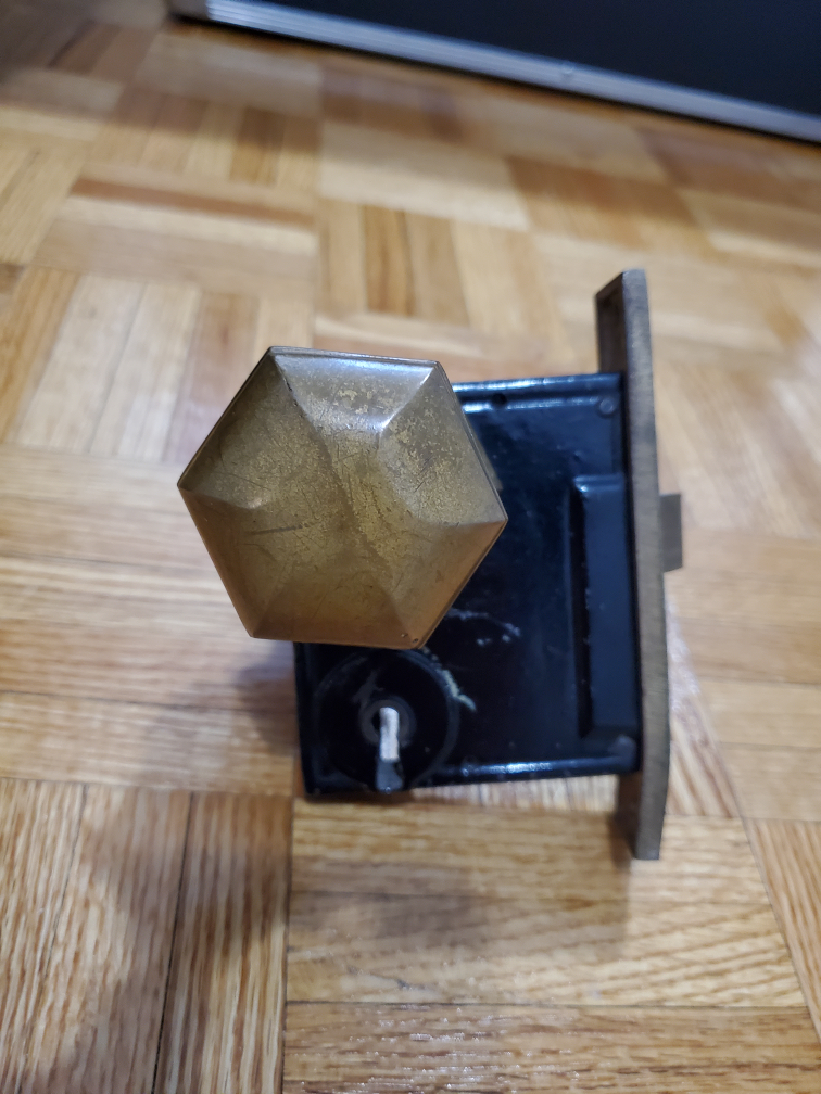 Antique Brass Door Knob Set - photo 3