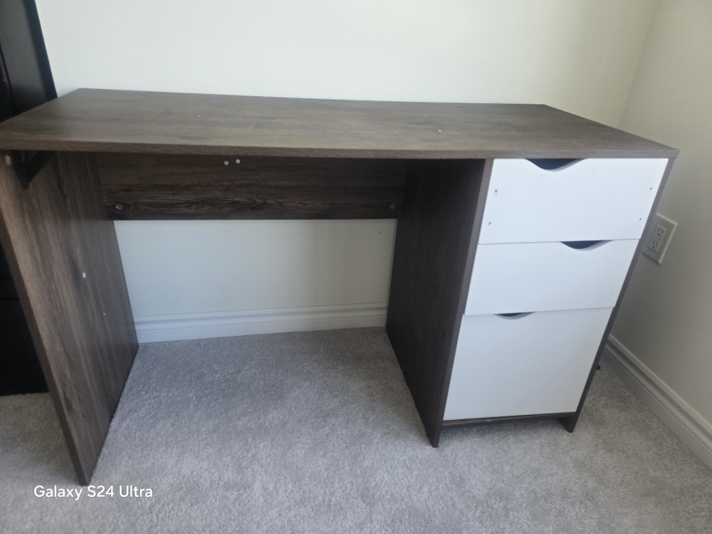 Used Modern Writing Desk with Three Drawers