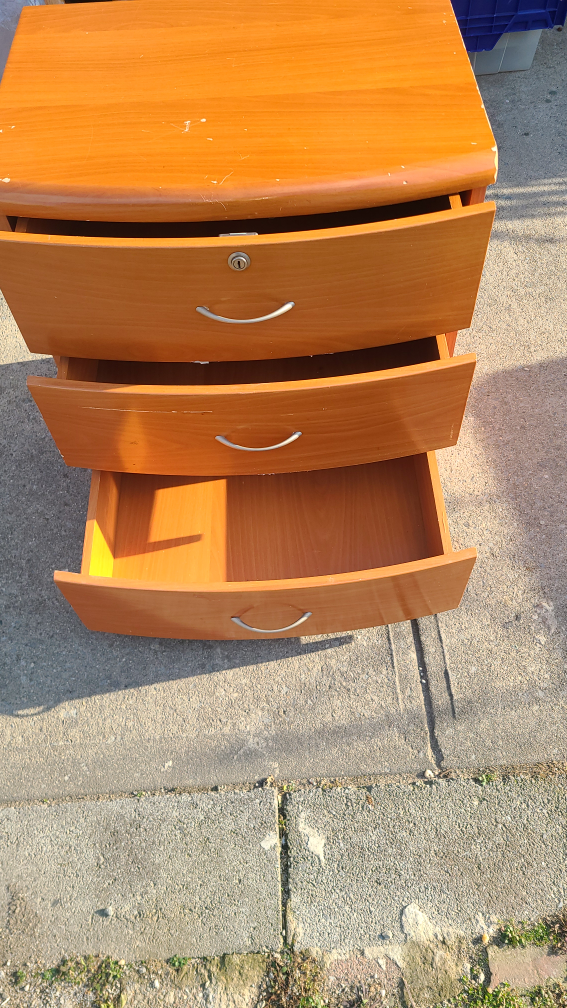 3 Drawer Wooden night stand - photo 3