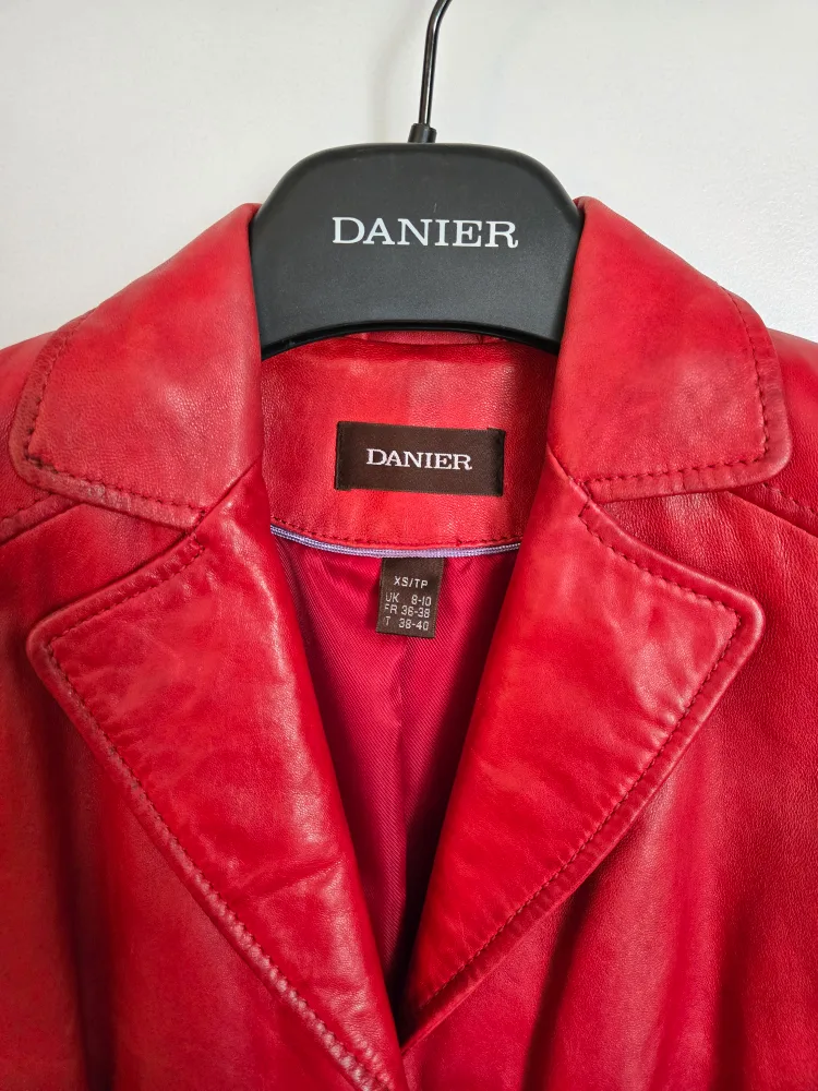 Danier Red Leather Jacket - Size XS/TP image indicator(4)