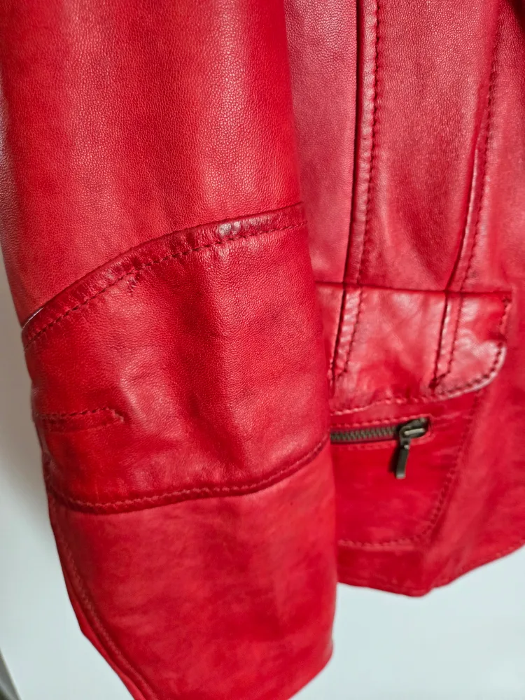 Danier Red Leather Jacket - Size XS/TP image indicator(6)