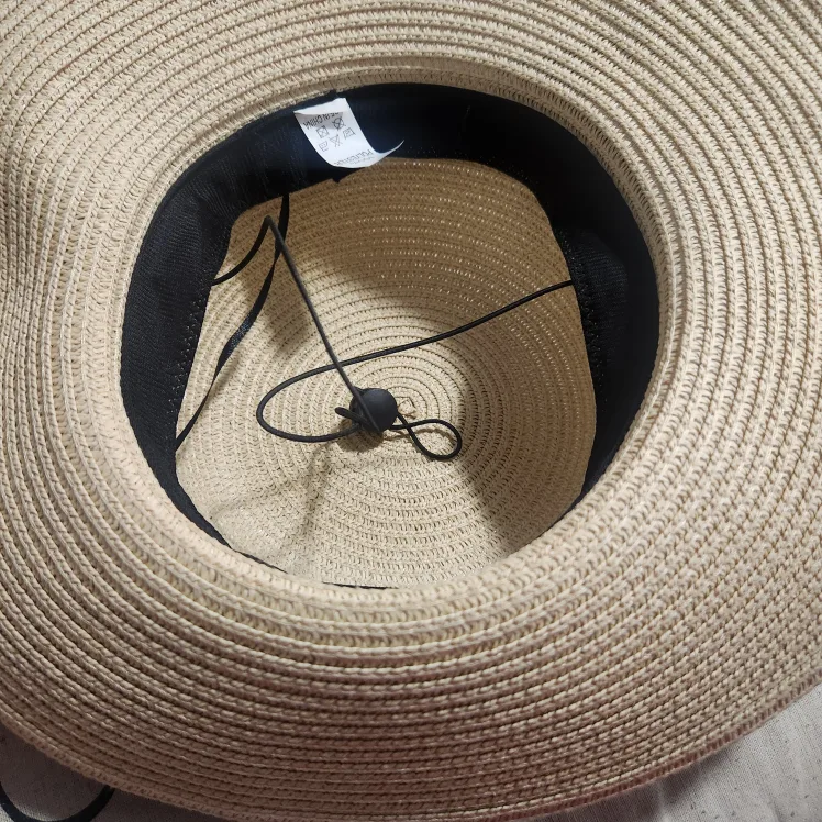 Women's Straw Sun Hat with Black Ribbon image indicator(6)