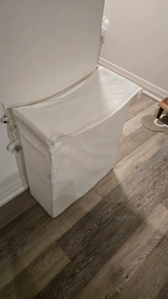 IKEA White Fabric Laundry Hamper thumbnail