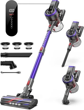 Cordless Vacuum Cleaner, 450W 40Kpa Powerful Stick Vacuum