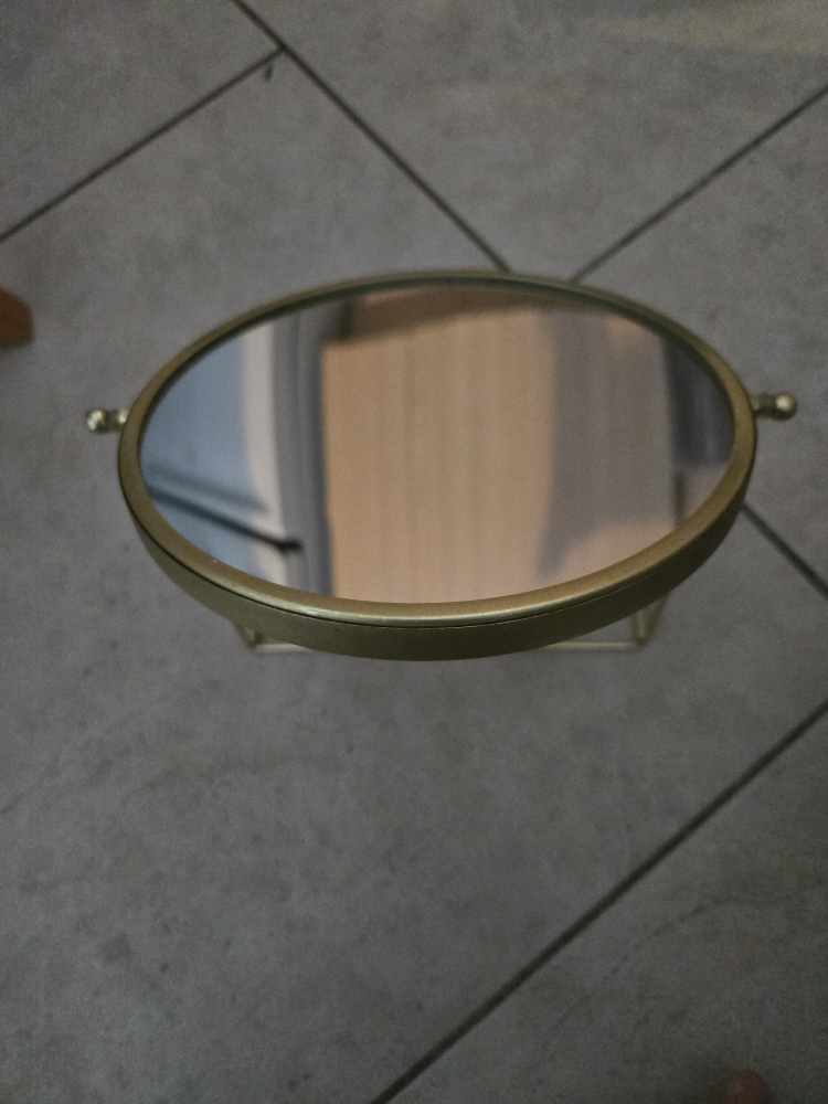 Gold Metal 2-Sided Vanity Mirror