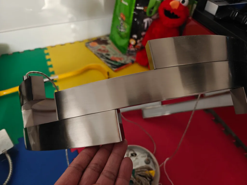 Modern Brushed Nickel LED Chandelier image indicator(3)