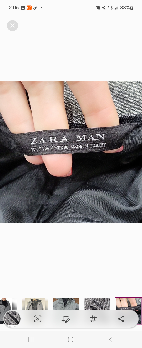 Zara Man Grey Tweed Jacket, Size S - photo 5