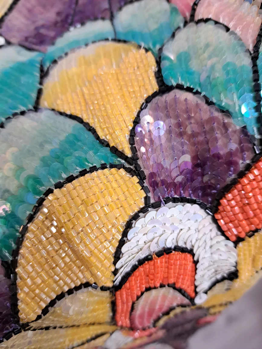 Vintage Silk & Sequined Blouse image indicator(3)