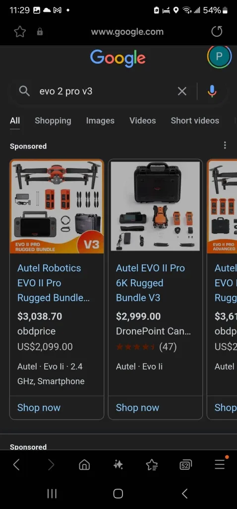 Used EVO II V3 Drone with Case and Accessories image indicator(9)