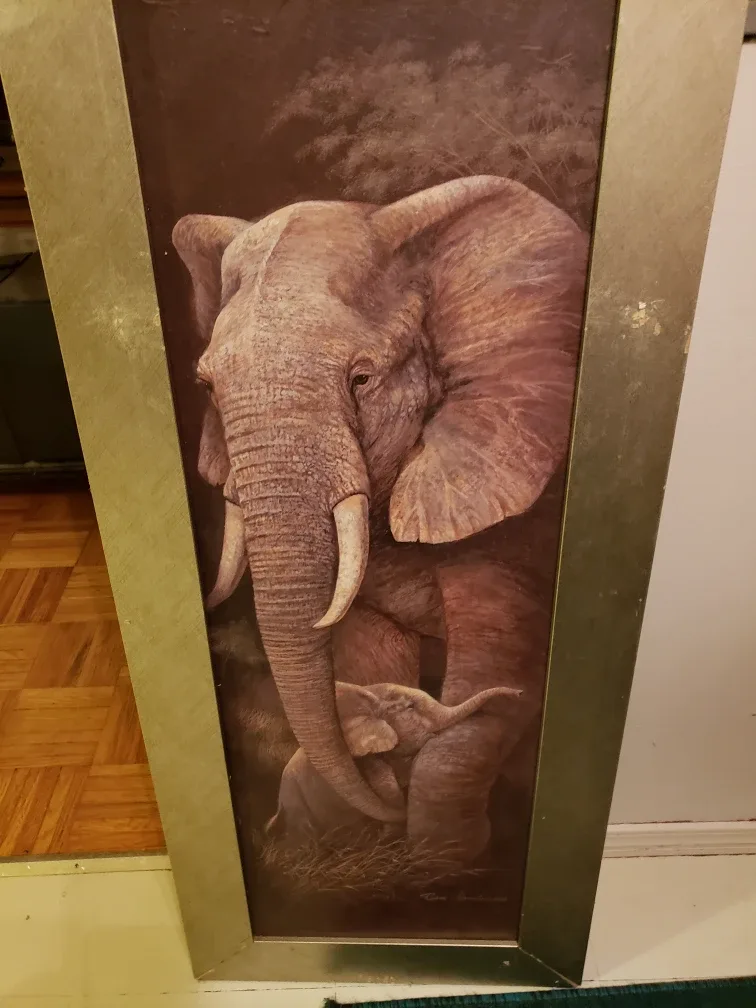Framed Elephant Painting image indicator(2)