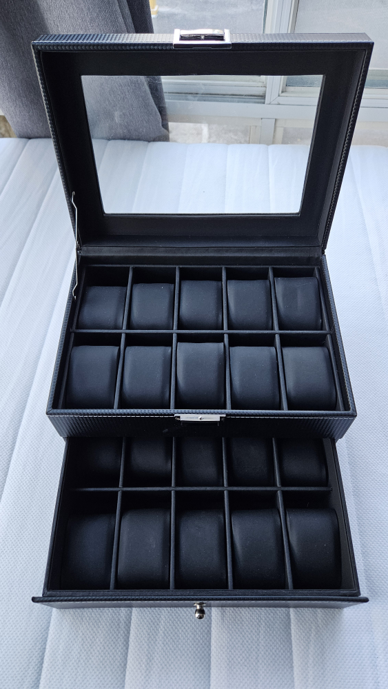 BASTUO 20-Watch Box with Glass Top