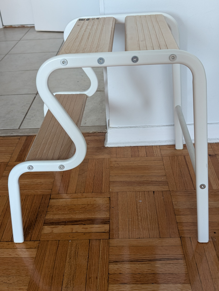 IKEA GRUBBAN Step Stool White/Birch - photo 3