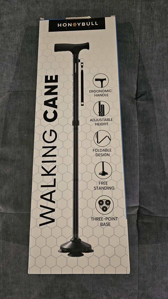 Honeybull Adjustable Walking Cane with Pivot Base