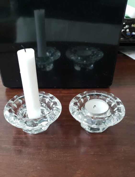 Pair of Crystal Candle Holders - photo 3