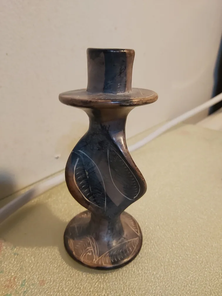 Hand-carved Stone Candlestick Holder image indicator(3)