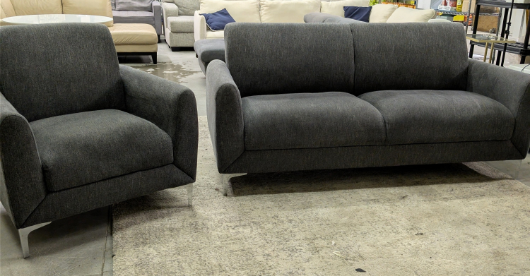 ELEGANT GREY 2 PEICE SOFA SET.FREE DELIVERY!!!