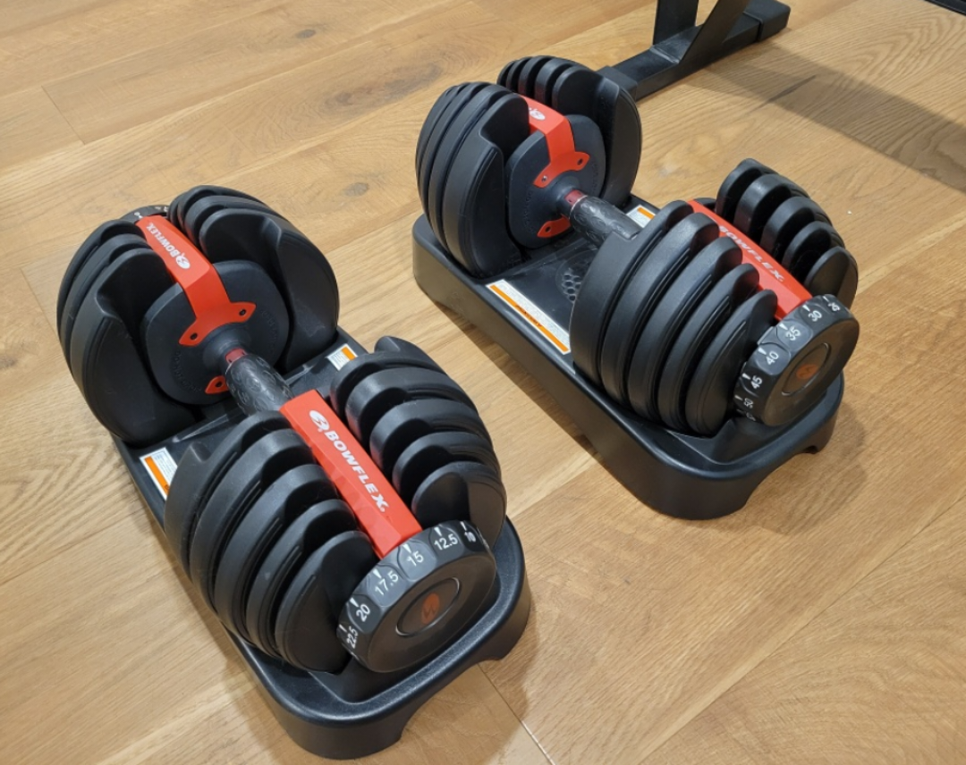 Bowflex SelectTech Adjustable Dumbbell Pair Excellent Condition