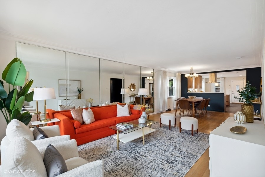 Mid-Century Modern Orange Sofa - photo 2