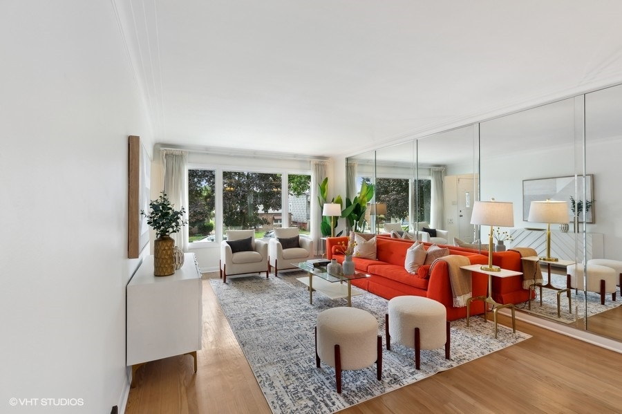 Mid-Century Modern Orange Sofa - photo 3