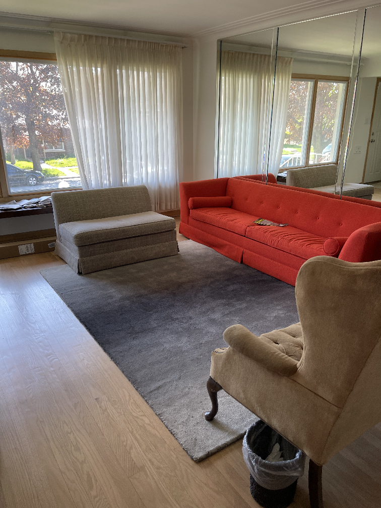 Mid-Century Modern Orange Sofa - photo 4