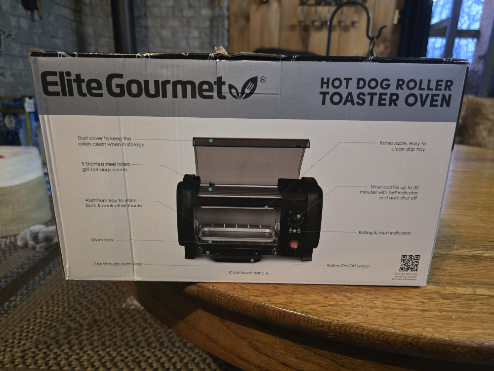 Elite Gourmet Hot Dog Roller Toaster Oven - Brand New in Box - photo 3