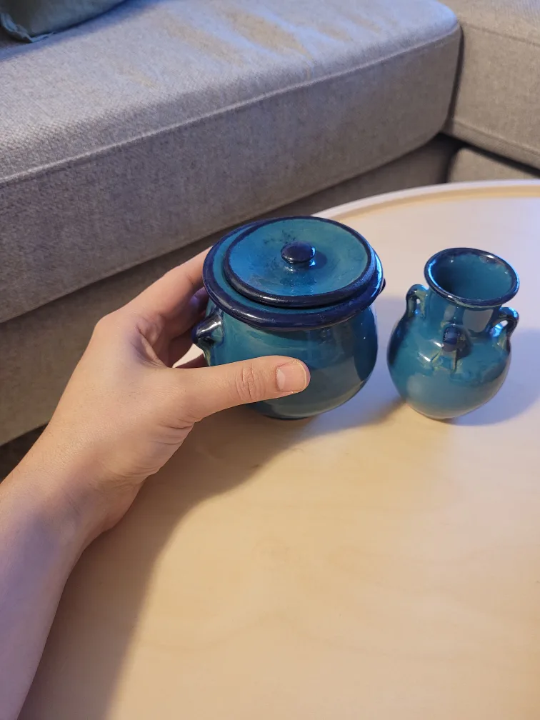 Persian Handmade Blue Pottery Set image indicator(2)