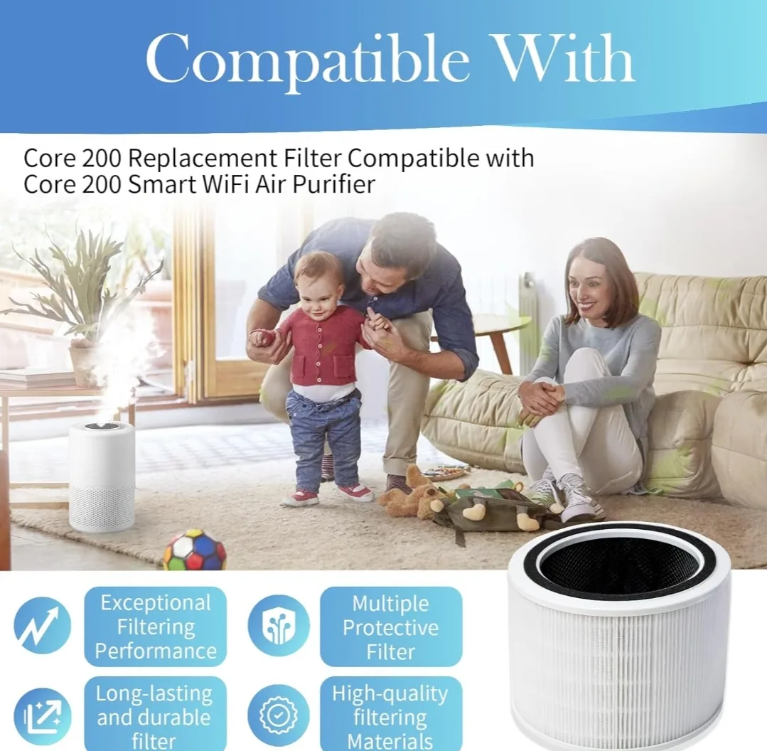 2-Pack Core 200S H13 HEPA Filters for Levoit Air Purifier image indicator(2)