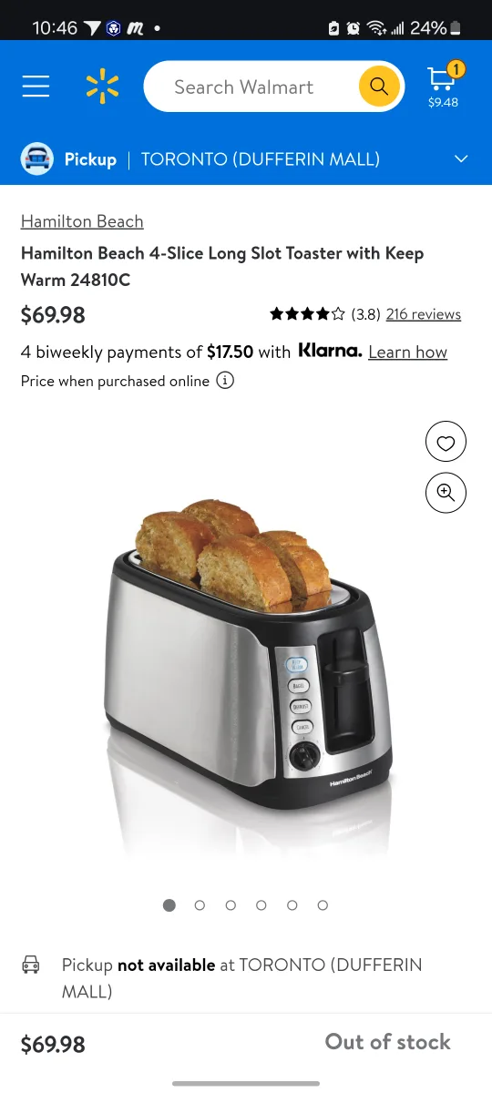 Hamilton Beach 4-Slice Long Slot Toaster with Keep Warm image indicator(6)