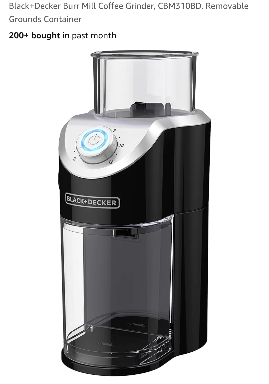 Black+Decker Burr Mill Coffee Grinder - CBM310BD - photo 3